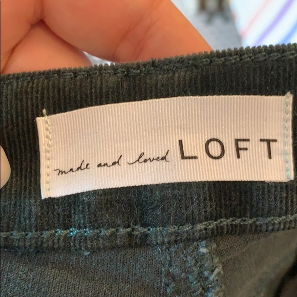 LOFT Green Felt Pants - Picture 2 of 3